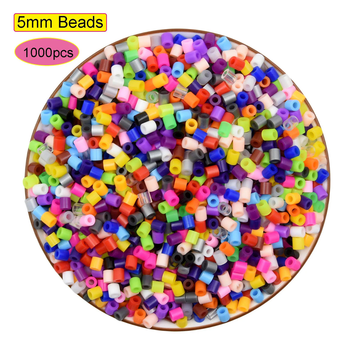 1000pcs 5.0mm Midi Perler Hama Iron Magnetic Beads DIY Puzzle Toy Gift