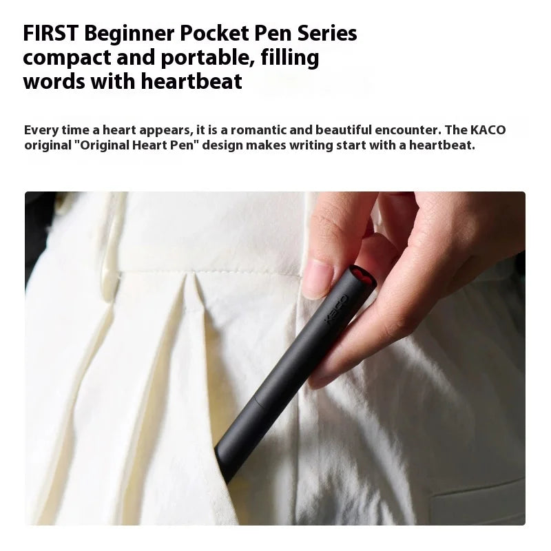 CowLost | product_id-kaco-first-love-fountain-pen-rotating-cap-ef-fine-nib-pocket-size-black-white-smooth-writing-calligraphy-gift |4