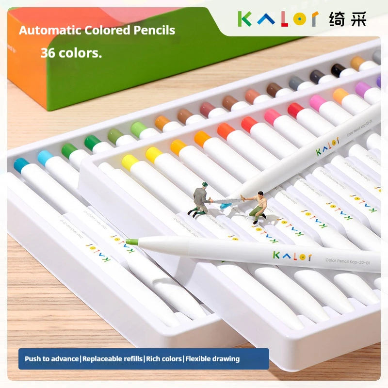CowLost | product_id-36pcs-kalor-colored-mechanical-pencils-set-with-2-sharpeners-assorted-colors-break-resistant-lead-for-painting-and-sketching |2