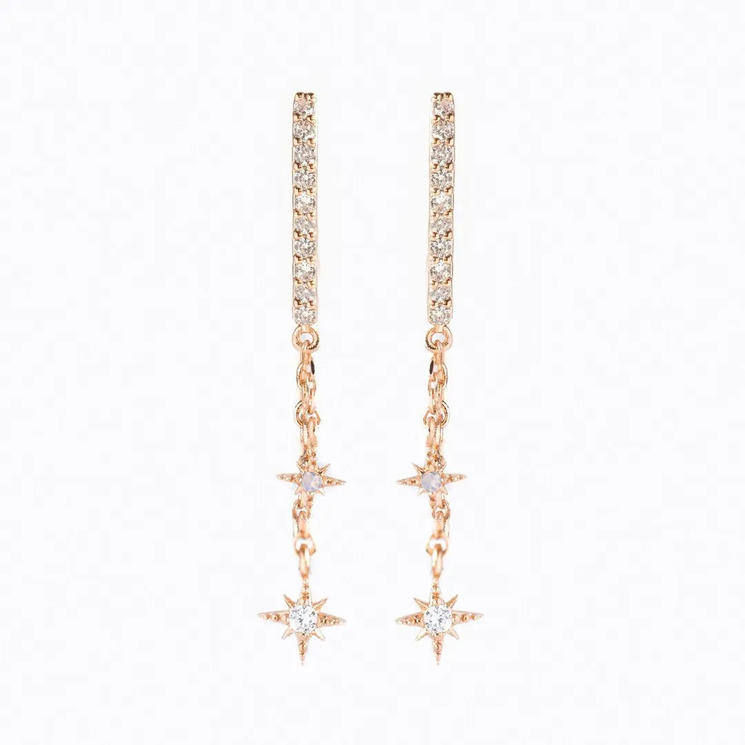 CowLost | business-card-cases-stainless-steel-cubic-zirconia-chain-hoop-earrings-for-women |27