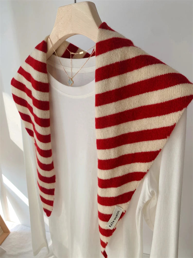 CowLost | british-korean-triangle-scarf-niche-wool-triangular |3
