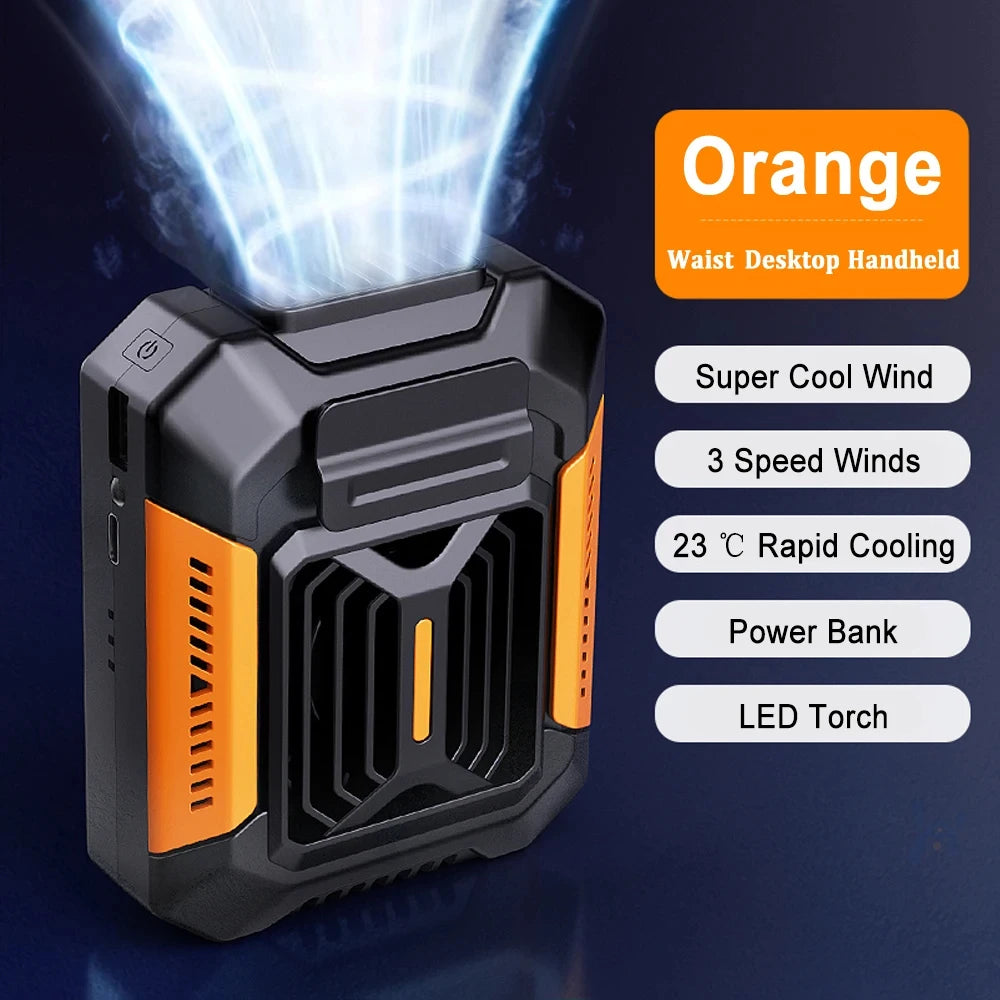 CowLost | product_id-homfish-portable-wearable-neck-fan-with-belt-clip-power-bank-flashlight-for-outdoor-use |28