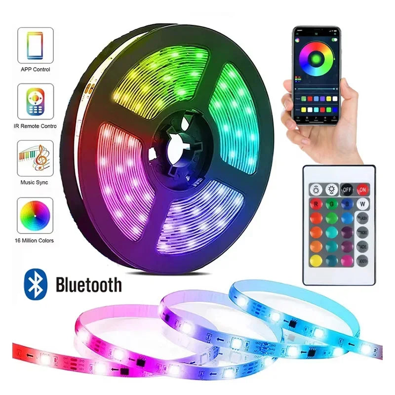 CowLost | light-ropes-strings-product_id-1-30m-5v-usb-bluetooth-rgb-led-strip-light-smd-5050-app-control-for-tv-background |7