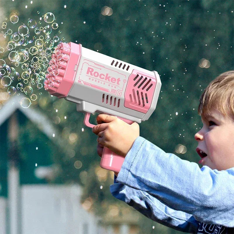 40 Hole Automatic Bubble Gun Toy Handheld Bubble Machine for Kids Outdoor Gift