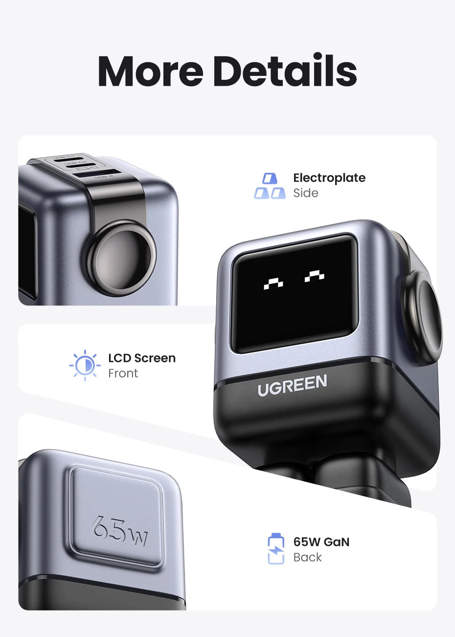 CowLost | ugreen-65w-30w-gan-charger-robot-design-pd3-0-fast-charger |17