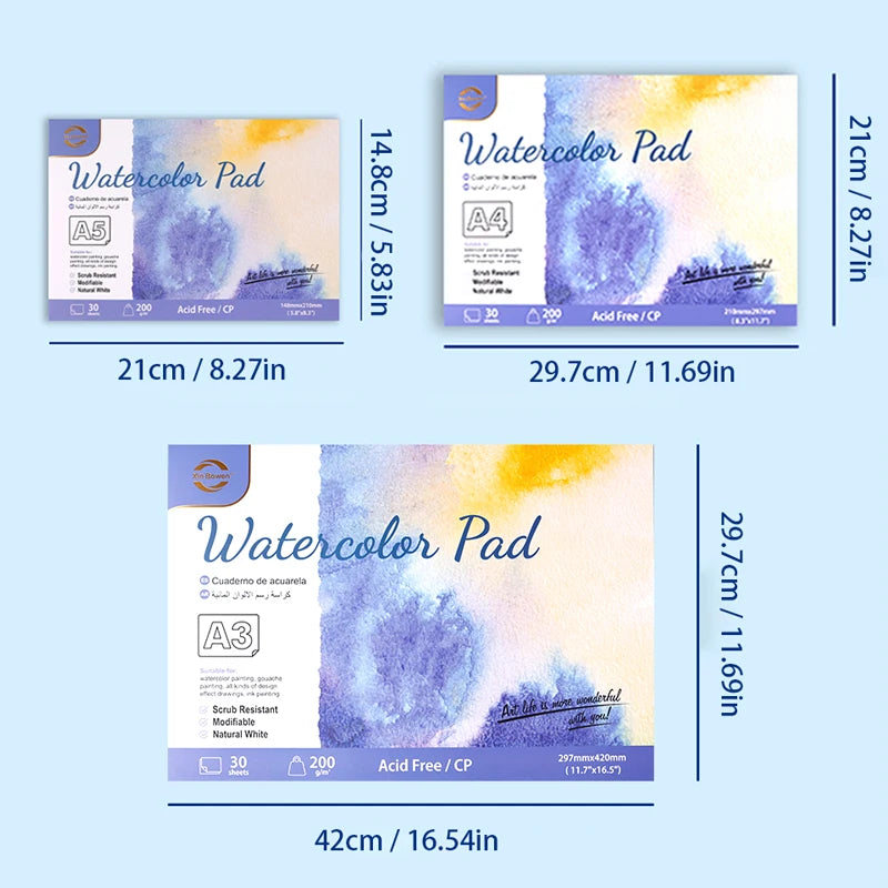 CowLost | watercolor-book-with-coarse-grain-200g-thickened-with-full-wood-pulp |6