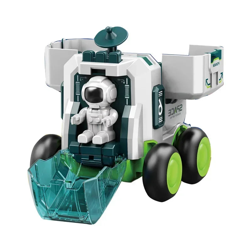 Children's Space Puzzle Toy Car Astronaut Rocket Model Gift for Boys