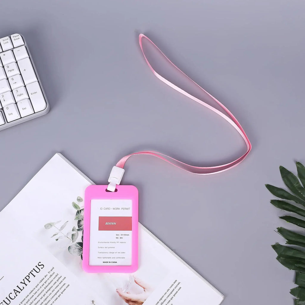 CowLost | uncategorized-plastic-work-card-holder-with-lanyard-rope |7