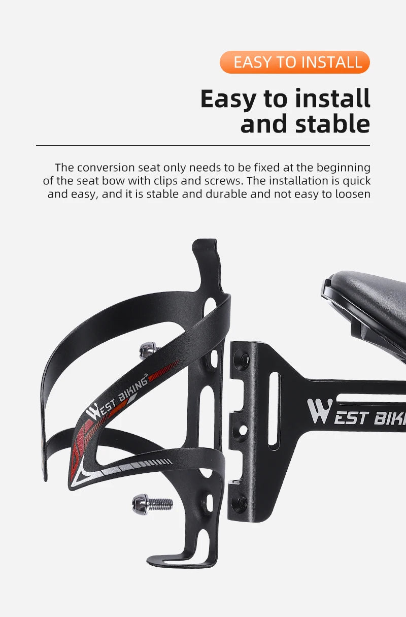 CowLost | west-biking-water-bottle-cage-extension-bracket-bike-saddle-rear-bottle-cage-adapter-seatpost-universal-bicycle-bottle-holder |18