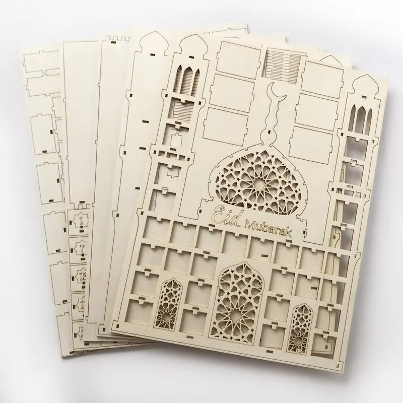 CowLost | ramadan-kareem-countdown-calendrier-wooden-eid-mubarak-ornament |6