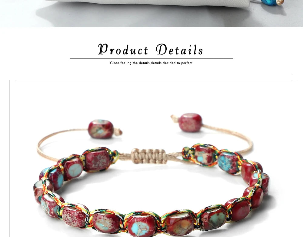 CowLost | badge-pass-holders-handmade-bohemian-imperial-stone-beaded-bracelet |8