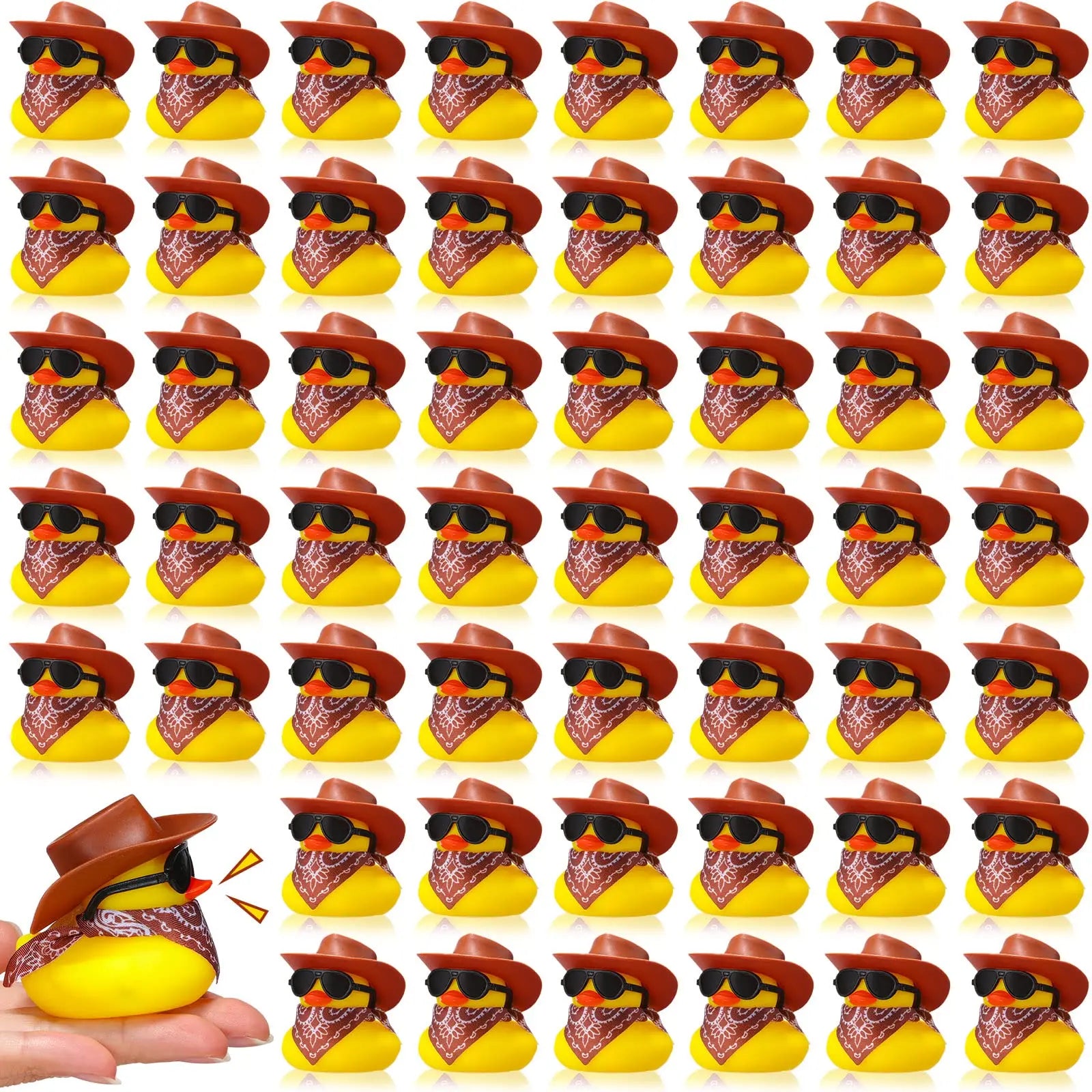 CowLost | product_id-cowboy-rubber-duck-mini-set-6-12-24-48-yellow-ducks-party-toy-for-summer-birthday-swimming-favor |8