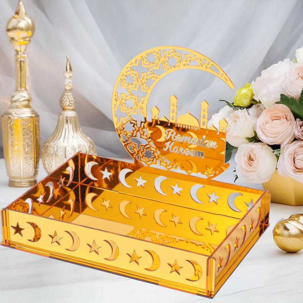 CowLost | eid-mubarak-tray-ramadan-table-centerpieces-plate-acrylic |3