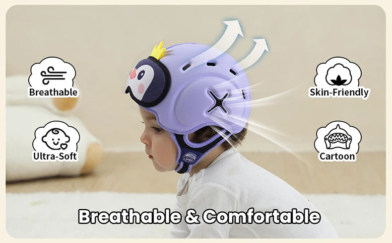 CowLost | mambobaby-guard-hat-penguin-safe-anti-shock-baby-helmet |9