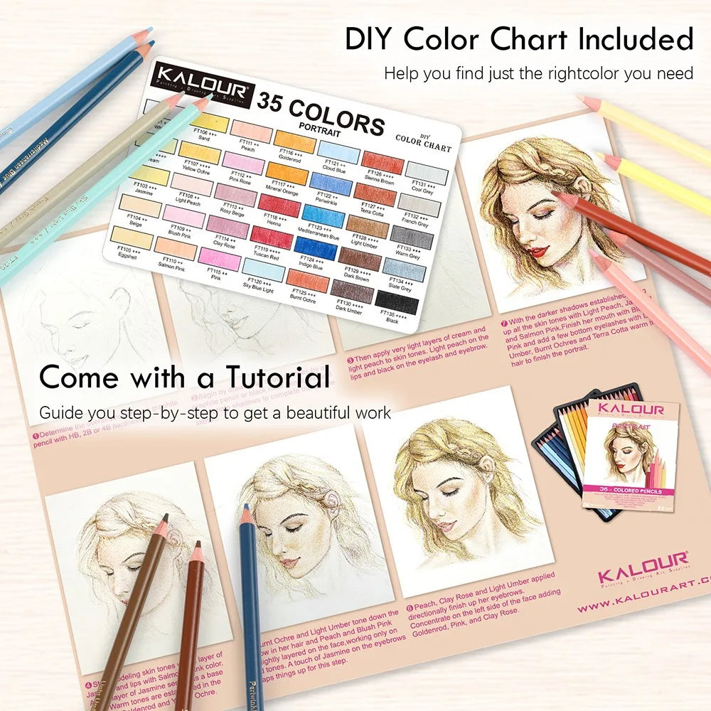 CowLost | product_id-kalour-35pcs-skin-tone-oil-based-wood-pencils-for-painting |4