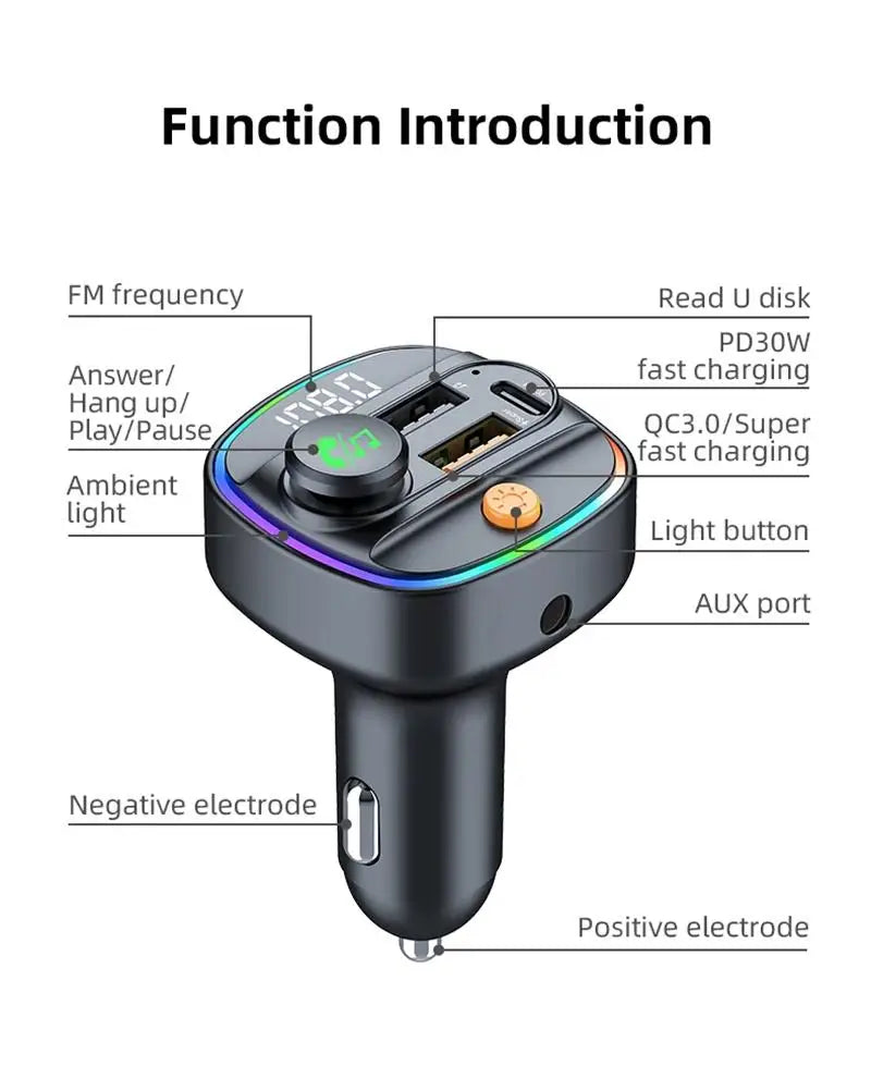 CowLost | product_id-pd30w-fast-charger-bluetooth-5-3-fm-transmitter-handsfree-car-aux-mp3-player-with-adapter |18