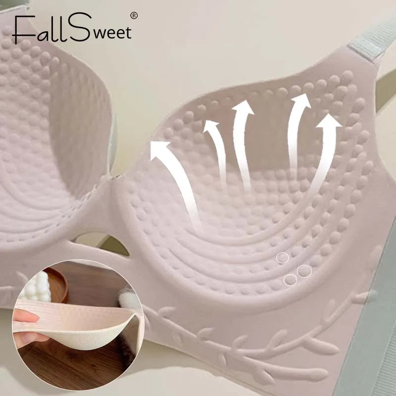 CowLost | product_id-fallsweet-plus-size-wireless-seamless-push-up-bra-with-thin-hollow-out-cups |3