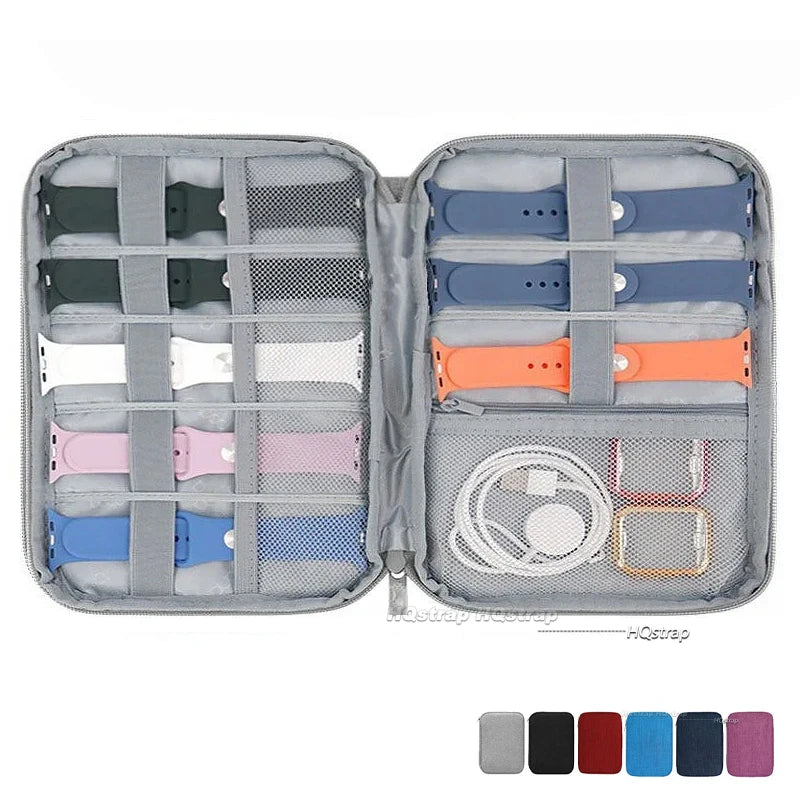 Watchband Storage Box for Apple Watch Strap and Data Cable Organizer