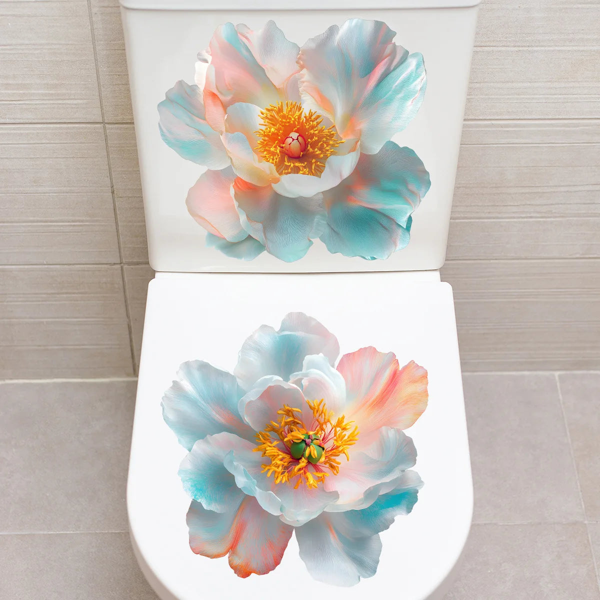 CowLost | beautiful-golden-flower-toilet-sticker-bathroom-toilet-cover-decorative |14