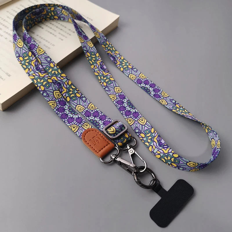 CowLost | uncategorized-adjustable-retro-totem-pattern-crossbody-cell-phone-lanyard |20