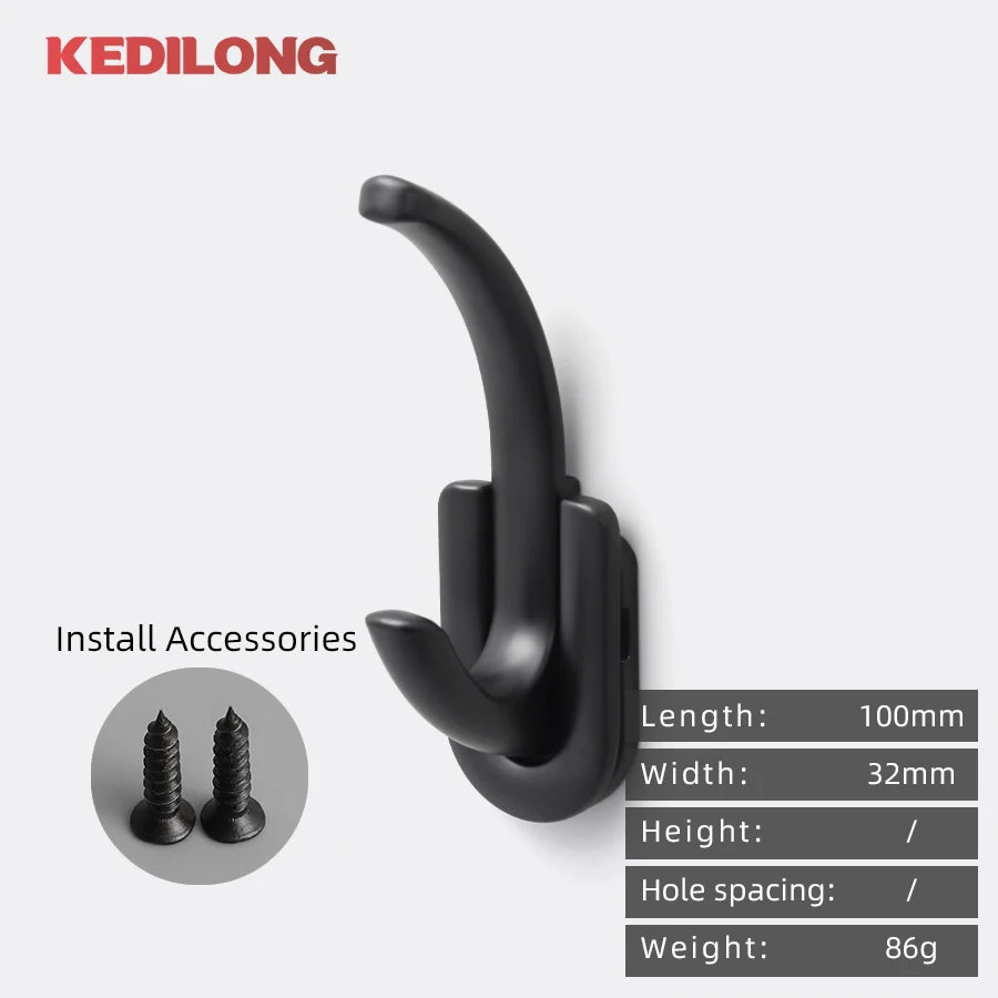 CowLost | modern-minimalist-zinc-alloy-black-clothes-hook-furniture |36
