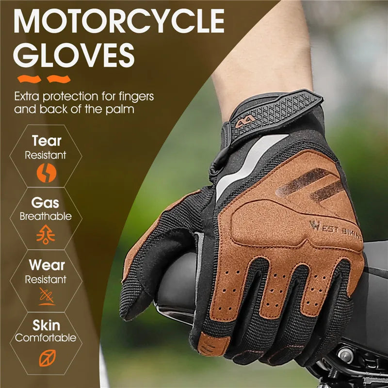 CowLost | west-biking-touch-screen-bicycle-gloves-motorcycle-men-women-full-finger-riding-racing-gym-fitness-cycling-mtb-road-sport-gloves |7