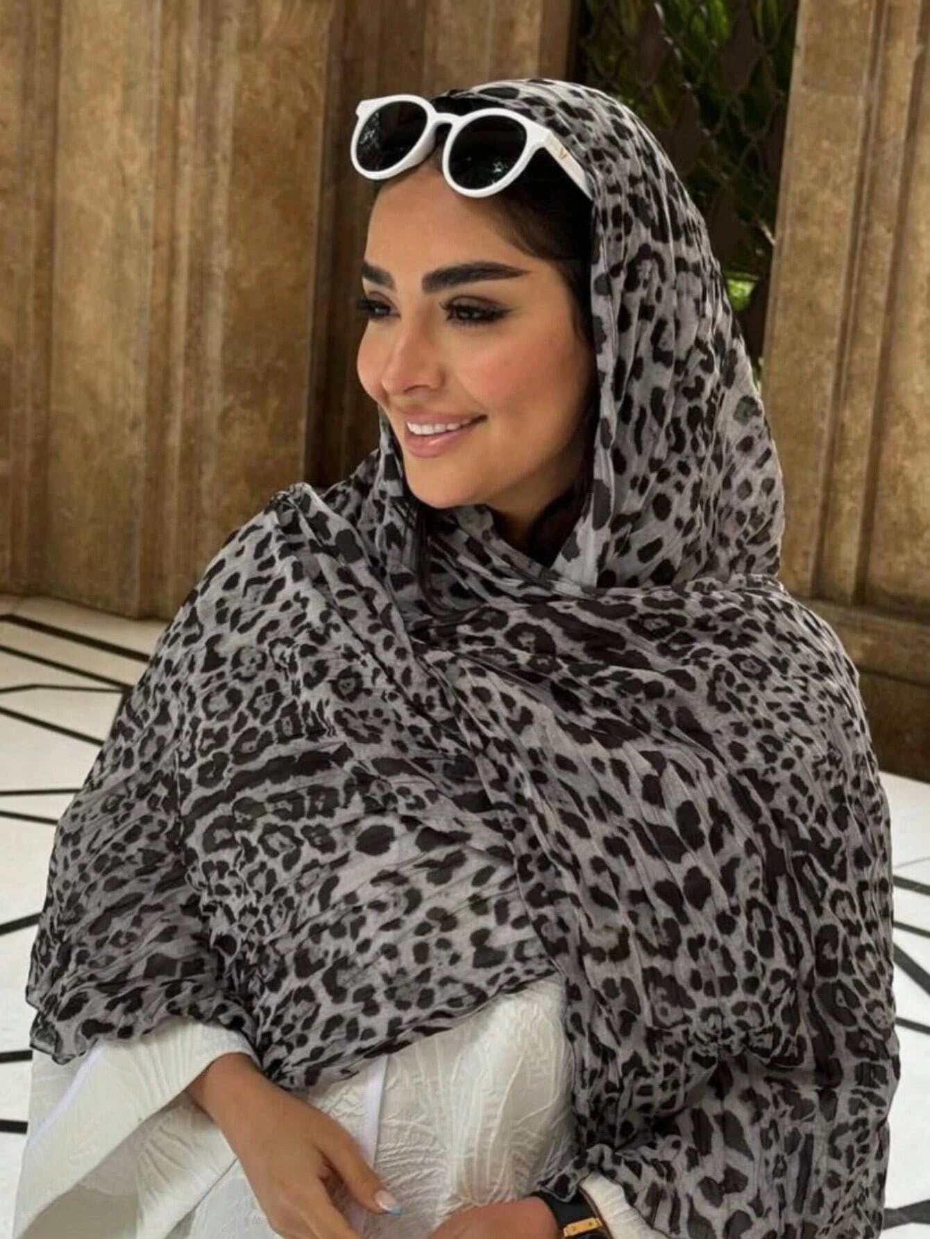 1PC Women's Scarves Bohemian Leopard Print Hijab Scarf