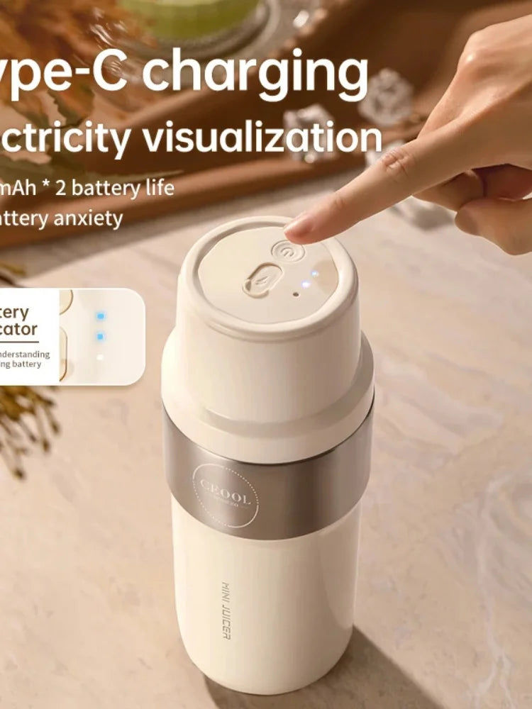 CowLost | product_id-homefish-350ml-portable-usb-rechargeable-insulated-304-stainless-steel-juicer-with-26-blades |7