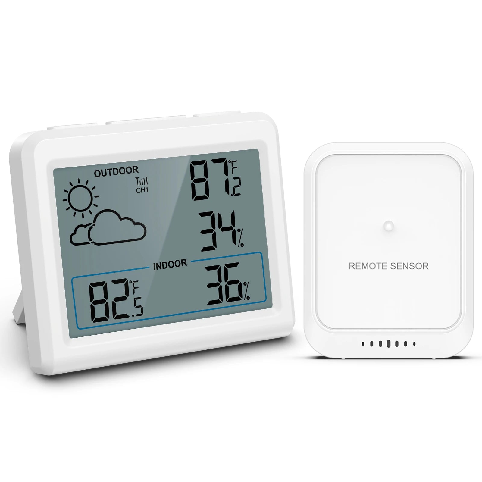 ORIA Wireless Indoor Outdoor Digital Temperature and Humidity Monitor