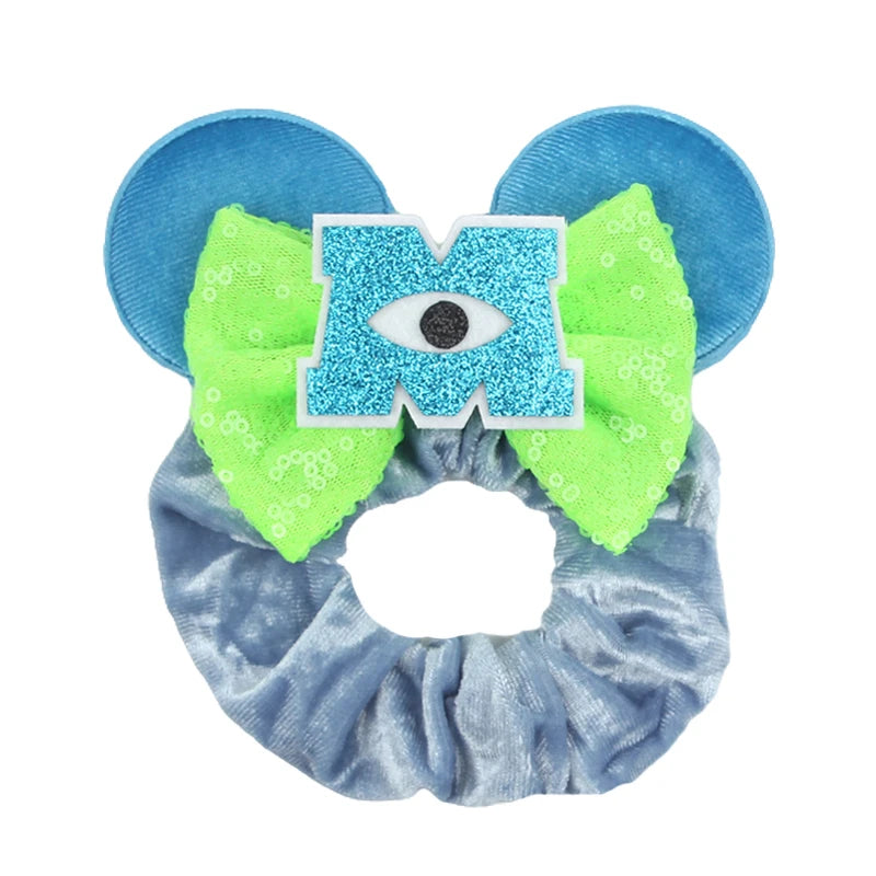 CowLost | cute-disney-castle-fireworks-balloons-hair-scrunchies-velvet-hairband-for-girls |14