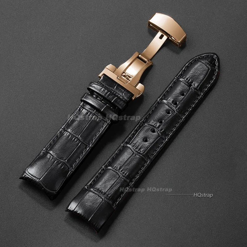 CowLost | product_id-calfskin-leather-watch-band-for-tissot-t035-with-butterfly-buckle-22-24mm |21