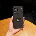 CowLost | cute-cartoon-gengar-laser-embossed-leather-texture-shockproof-phone-case-for-iphone-11-to-17-pro-max |11