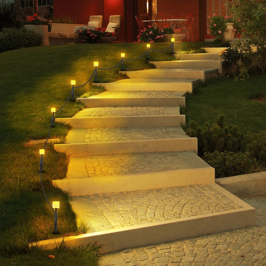 20/30 Pack Solar Waterproof LED Outdoor Lights Dusk to Dawn for Walkway Patio Yard