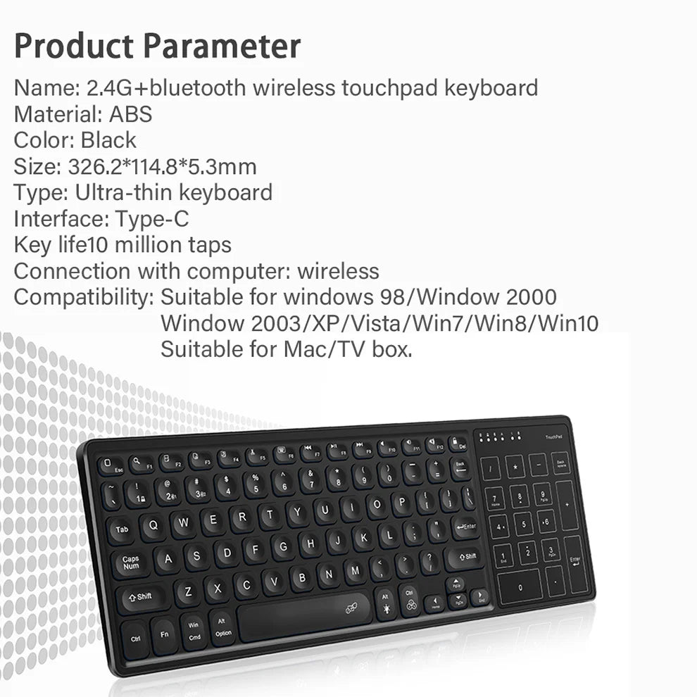 CowLost | product_id-jomaac-wireless-touchpad-keyboard-bluetooth-2-4g-backlit-7-color-for-laptop-pc-tablet |12