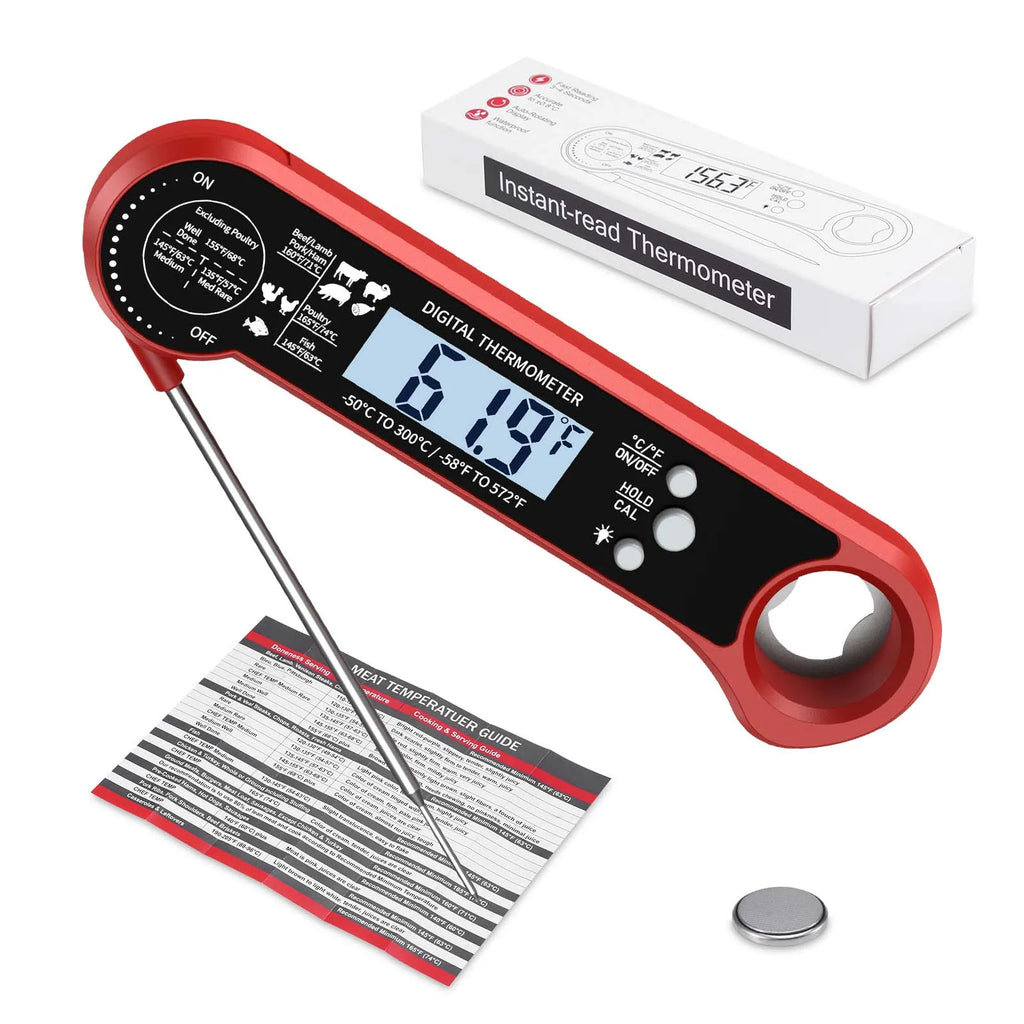 ORIA Digital Instant Read Meat Thermometer with LCD Backlight for Kitchen and BBQ