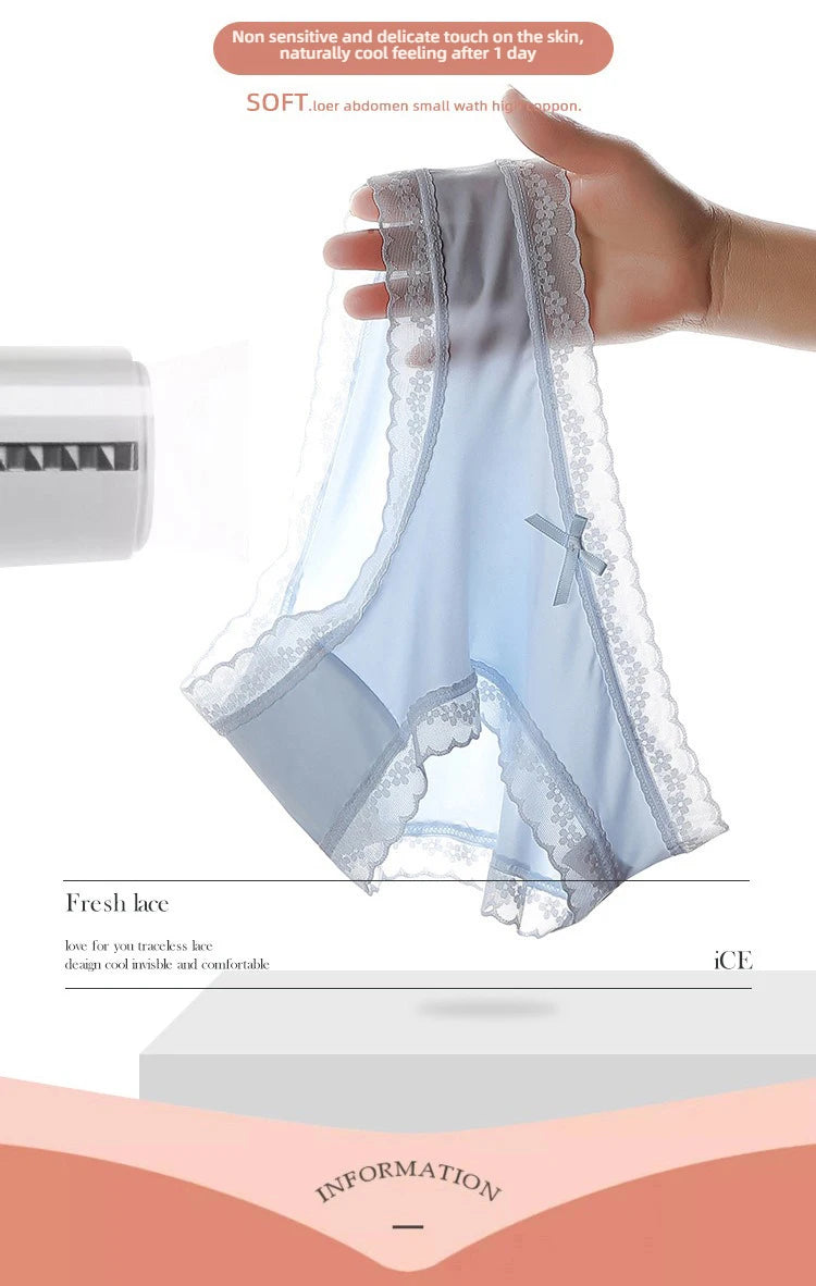 CowLost | activewear-pants-3pcs-seamless-ice-silk-lace-panties-set |21