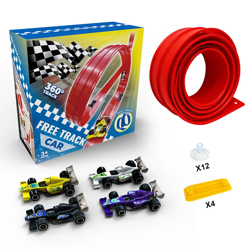 CowLost | product_id-portable-flexible-roll-up-double-track-racing-car-ramp-toy-compatible-with-4-cars |13