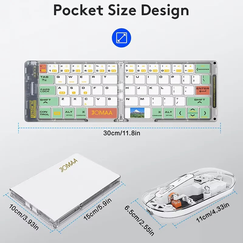 CowLost | product_id-foldable-bluetooth-5-1-wireless-keyboard-rechargeable-mouse-set-portable-full-size |5
