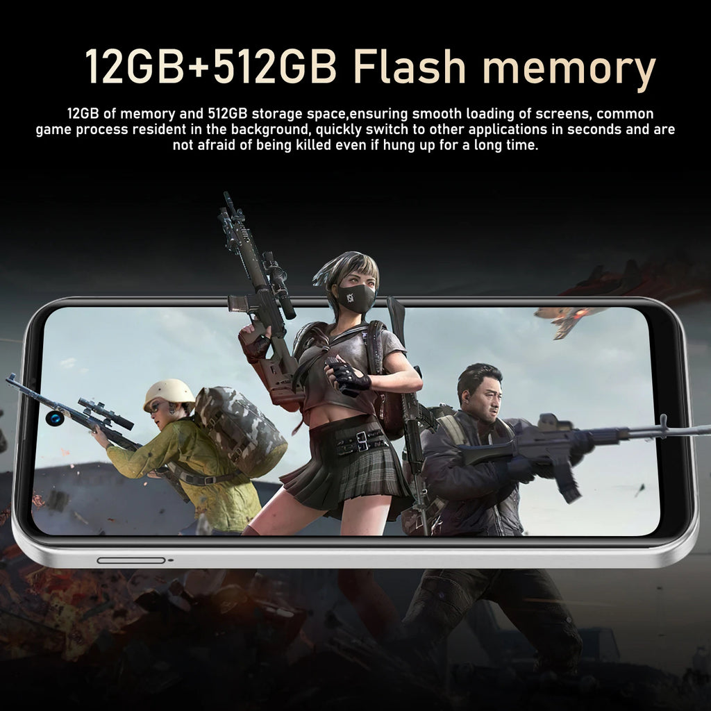 CowLost | fuffi-s24-pro-smartphone-android-4300mah-12gb-ram-512g-rom-6-56-inch-phone-720x1612hd-24mp-48mp-4g-network-mobile-phone |9