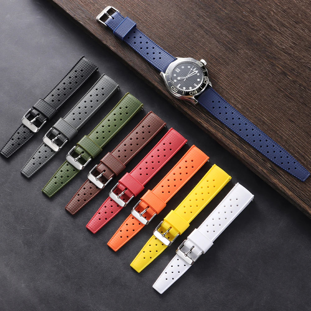 CowLost | tropical-silicone-watch-straps-quick-release-watch-band-20mm-22mm-rubber-tropic-smart-watch-strap-waterproof-universal-wristband |1