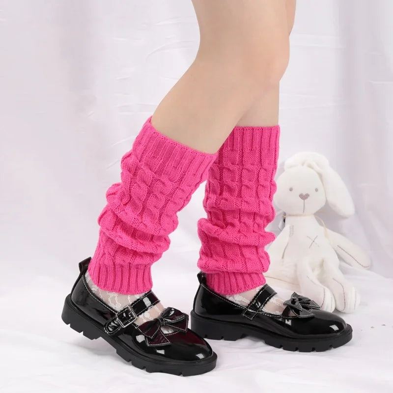 CowLost | activewear-pants-y2k-vintage-womens-long-knit-leg-warmers-socks |13