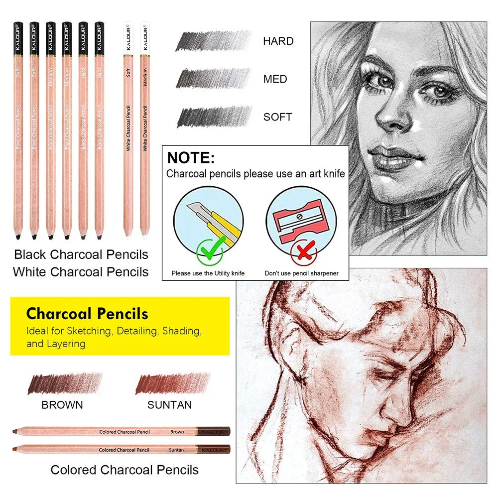 CowLost | product_id-kalour-22-25-36-39-piece-sketch-pencil-set-for-shading-portrait-drawing-smooth-graphite-pencils-for-students-professionals |30