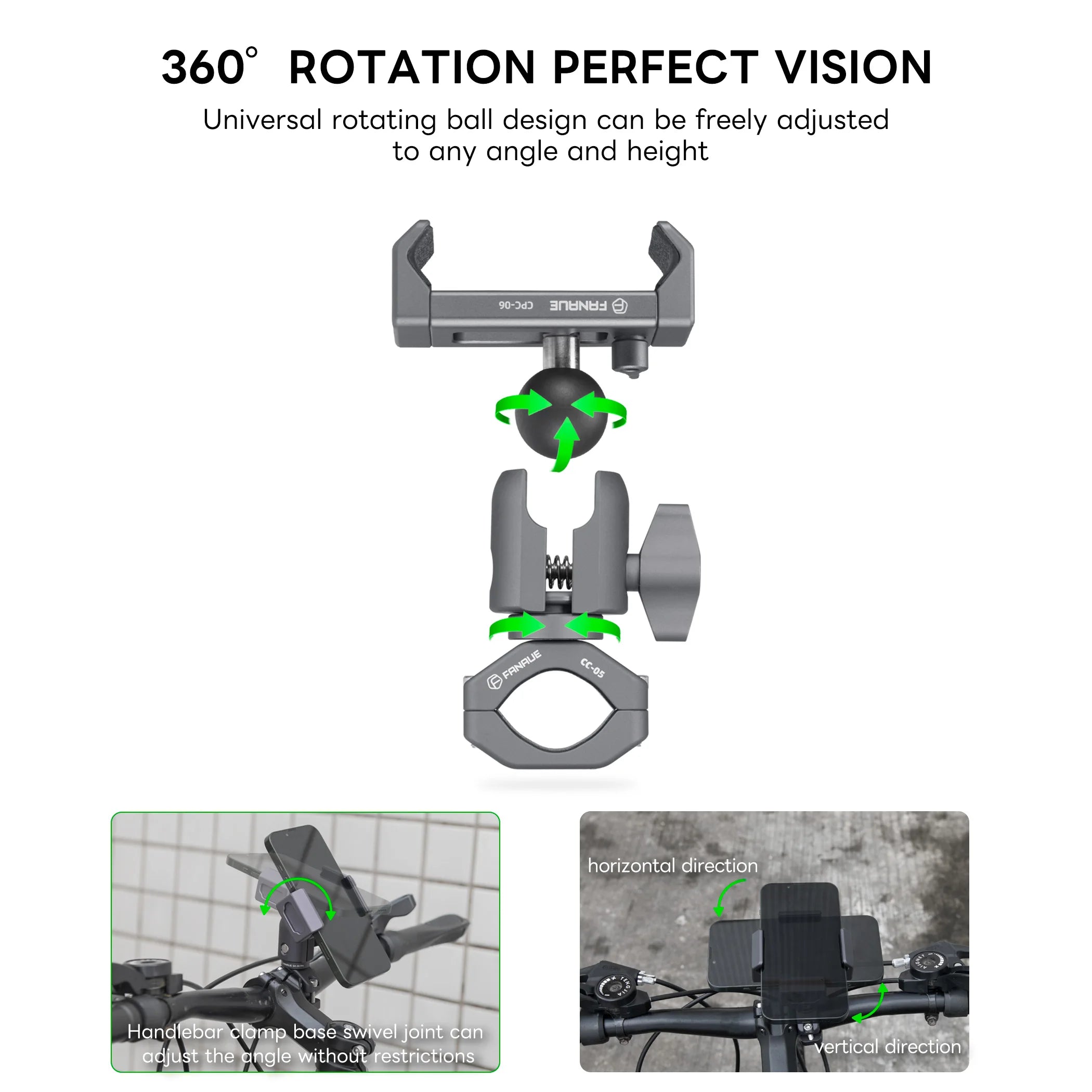 CowLost | product_id-fanaue-universal-aluminum-bike-phone-holder-360-rotation-for-72-100mm-phones |5