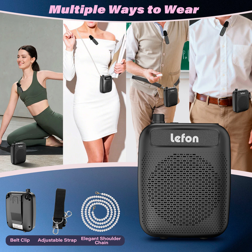 CowLost | product_id-wireless-portable-voice-amplifier-with-lavalier-microphone-rechargeable-clip-on-speaker-for-teachers-and-tour-guides |1