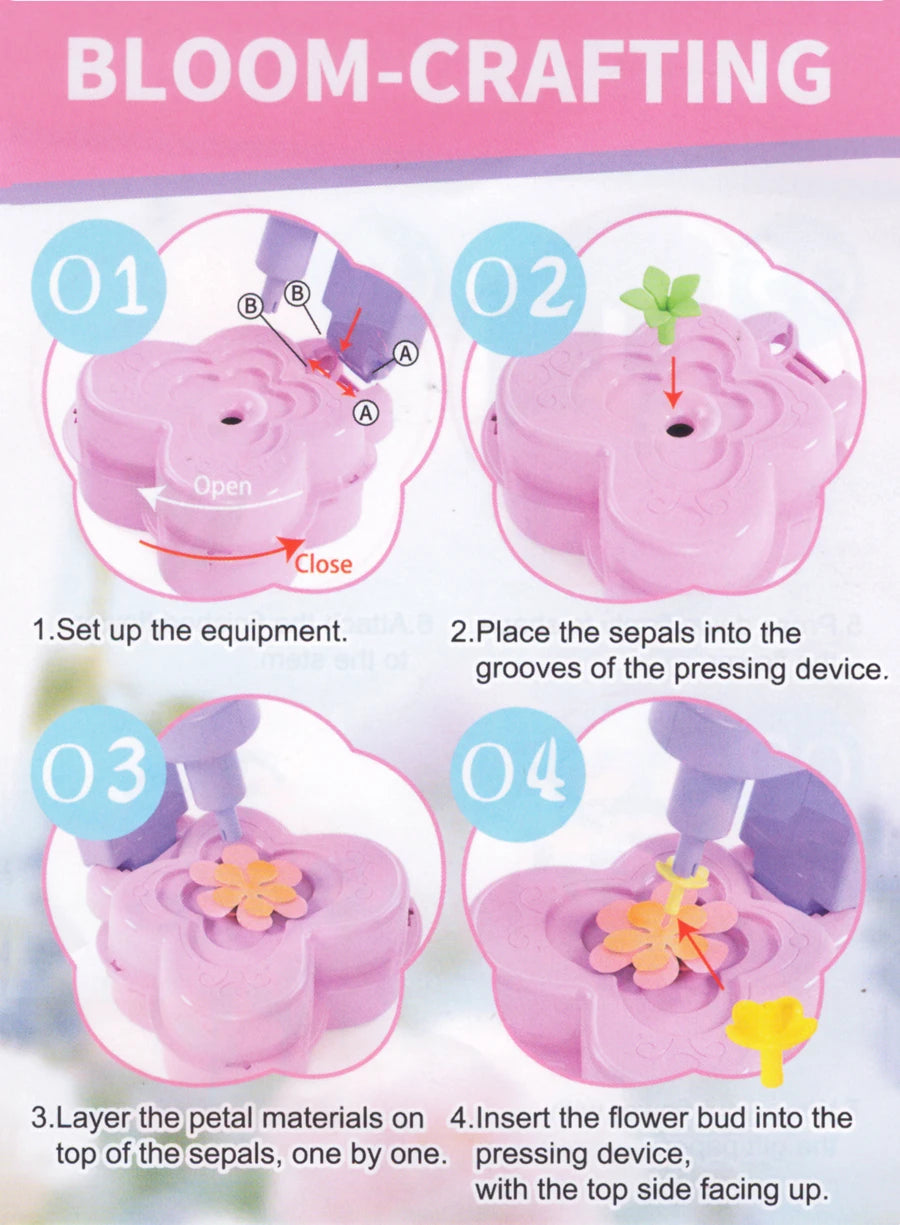 CowLost | product_id-diy-fabric-flower-bouquet-making-toy-craft-kit-for-kids-and-girls-educational-gift |13