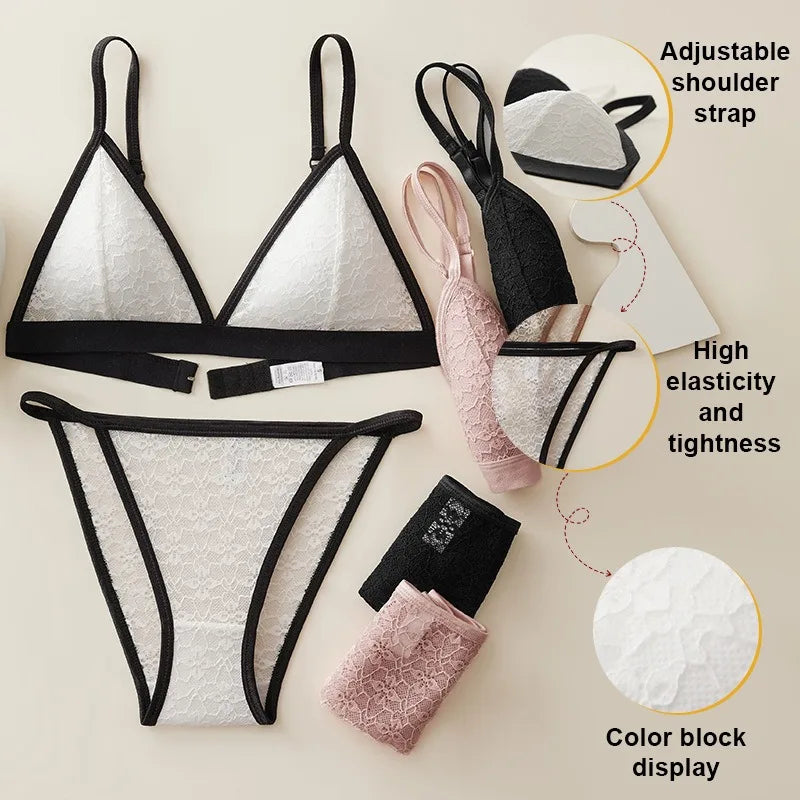 CowLost | product_id-women-s-french-lace-wire-free-push-up-bra-low-rise-panty-set |7