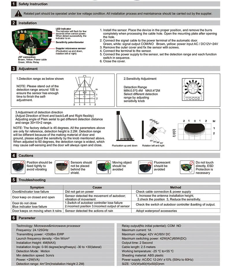 CowLost | motion-sensors-product_id-wireless-microwave-motion-sensor-detector-for-automatic-gate-door-opener-access-control |5