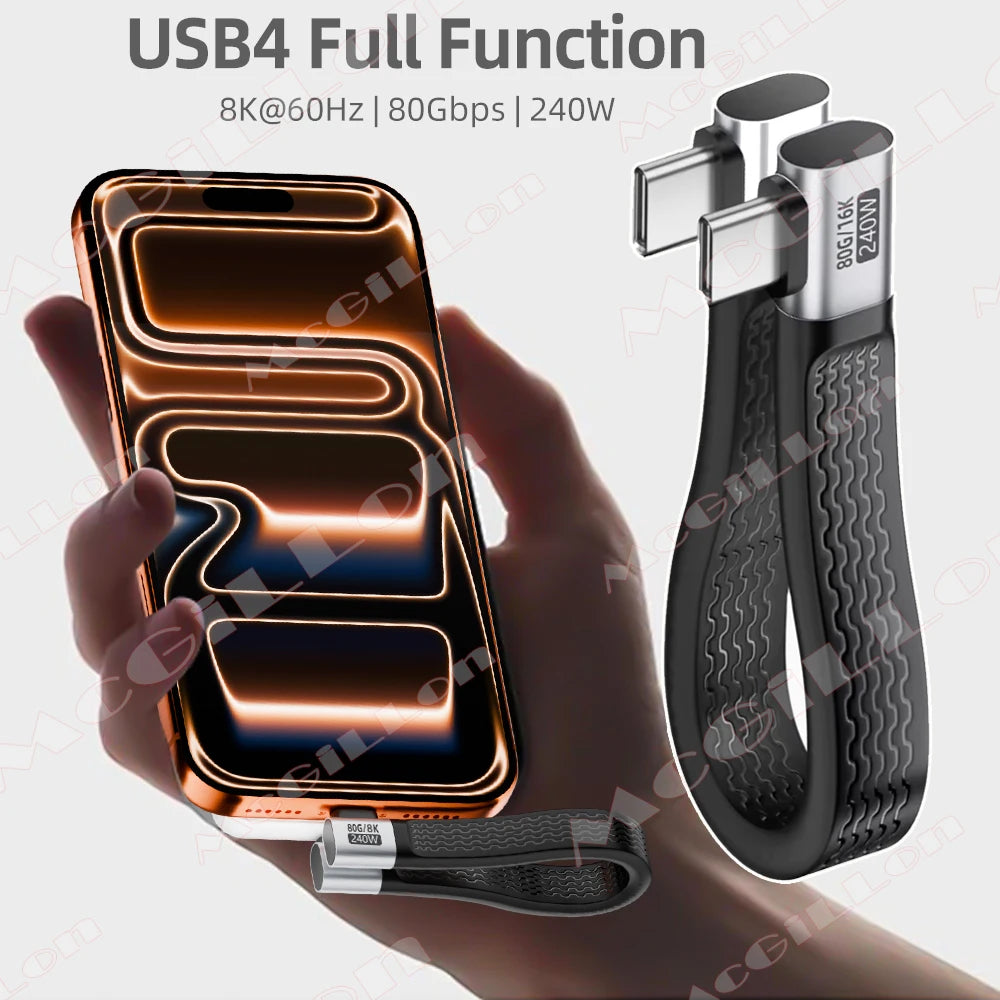 CowLost | product_id-240w-8k-60hz-short-usb-c-to-usb-c-90-fast-charging-cable-80gbps-data-cord |1