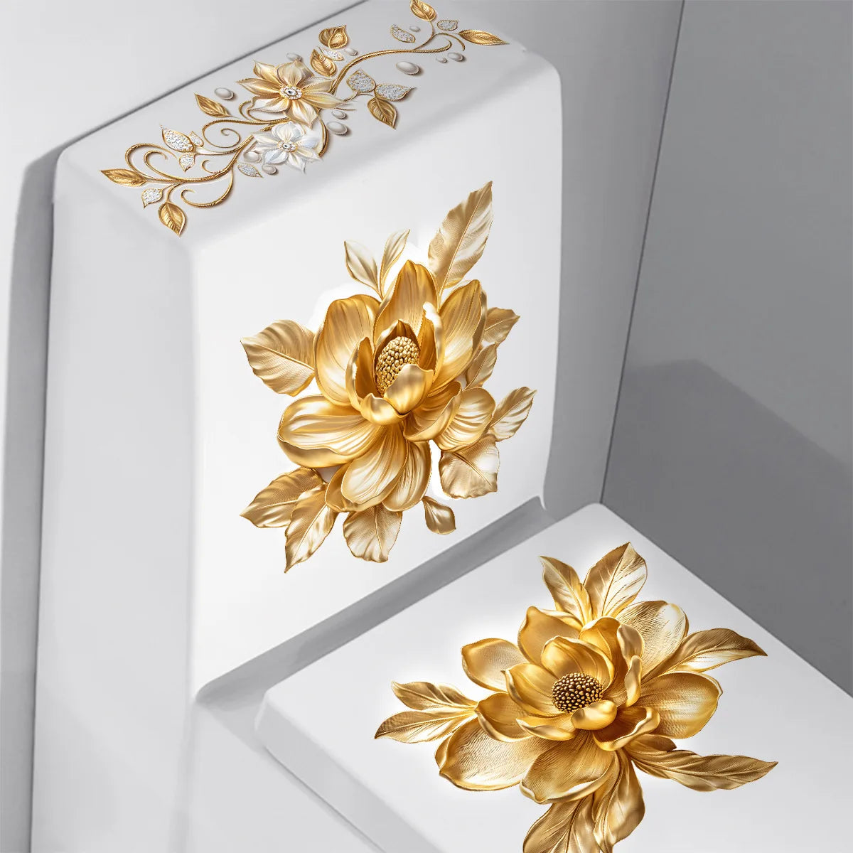 CowLost | gold-diamond-flower-bathroom-toilet-self-adhesive-sticker |10