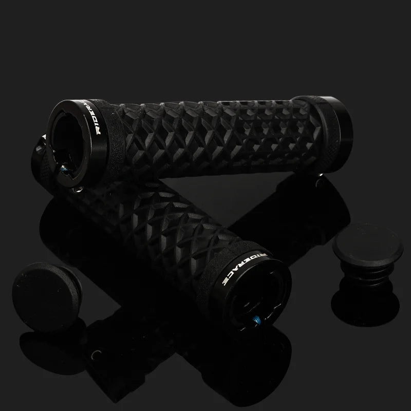 CowLost | riderace-bicycle-handlebar-grips-soft-rubber-mtb-mountain-bike-lock-on-handle-bar-cover-shockproof-anti-slip-ergonomic-cycling |16